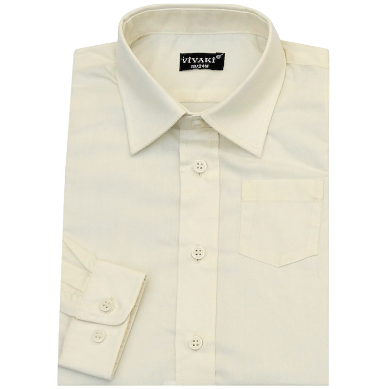 Boys Cream Formal Shirt Boys Wedding Shirt